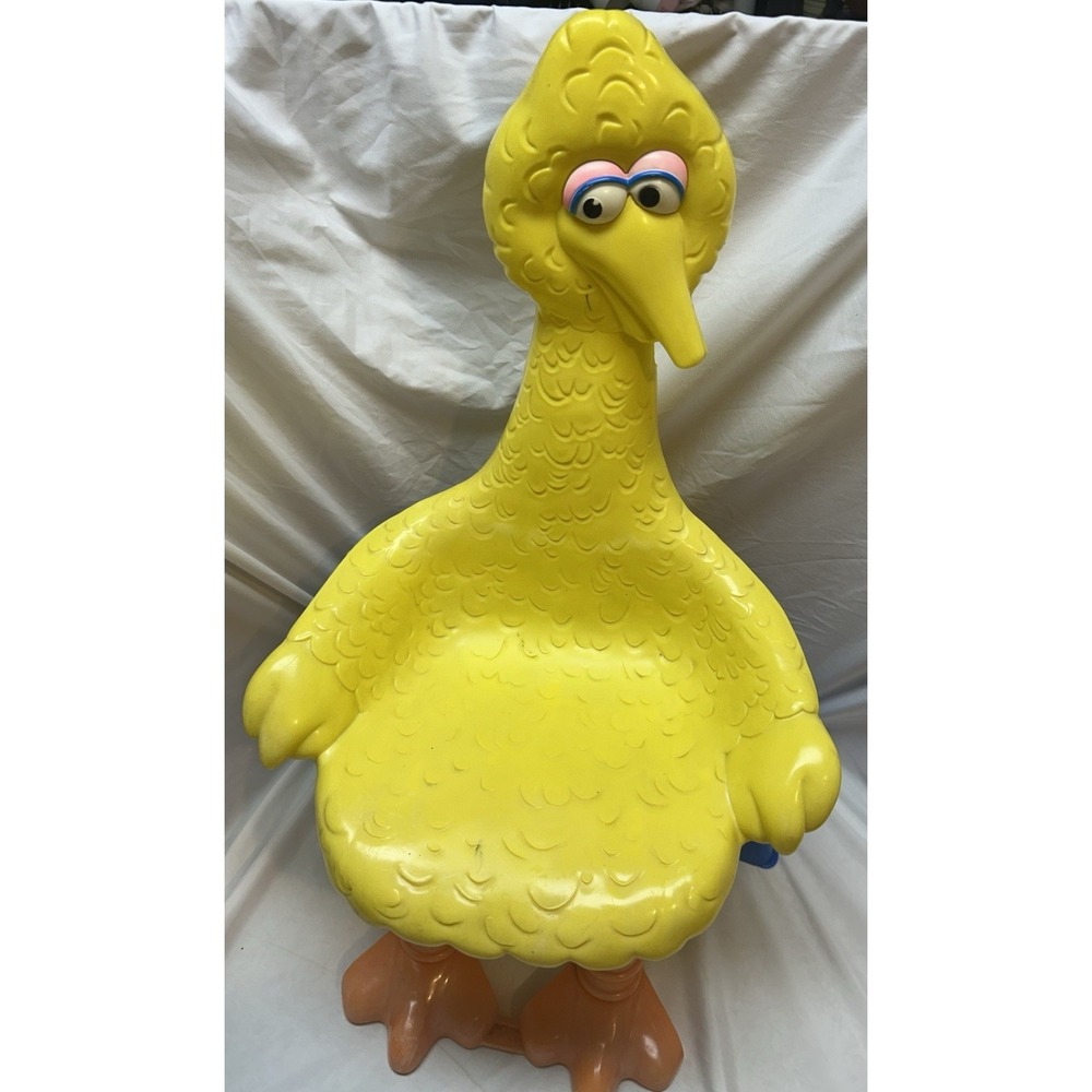 Vintage 1979 Big Bird Sesame Street Plastic Toddler Chair Knickerbocker Toys GUC